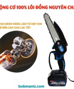 Máy Cưa Xích Cầm Tay Makita 199V Lõi Đồng Dây Xích Dài 18Cm Dùng Pin Tiện Lợi