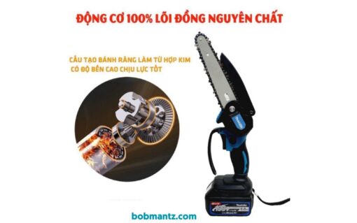 Máy Cưa Xích Cầm Tay Makita 199V Lõi Đồng Dây Xích Dài 18Cm Dùng Pin Tiện Lợi